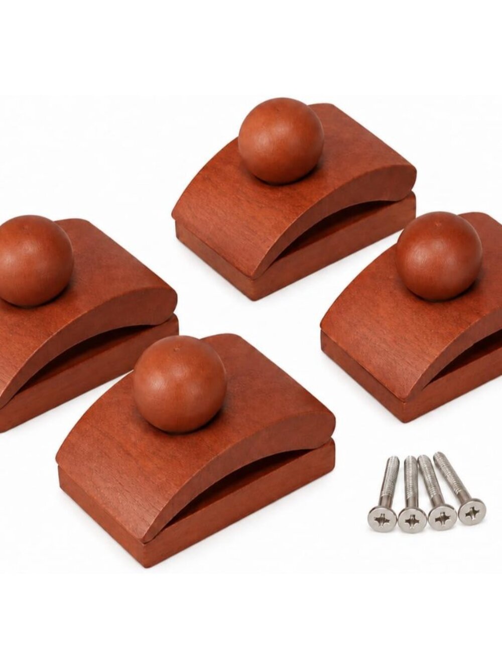 Classy Clamps Wooden Quilt Hangers – 4 Small Clips Dark and Screws for Wall Hang